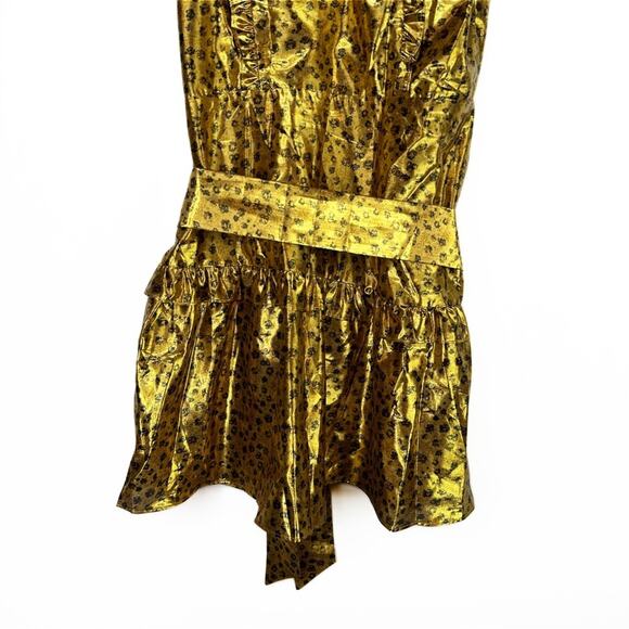NWOT LoveShackFancy Zoya Gold Ditsy Floral Mini Dress. - Picture 14 of 15